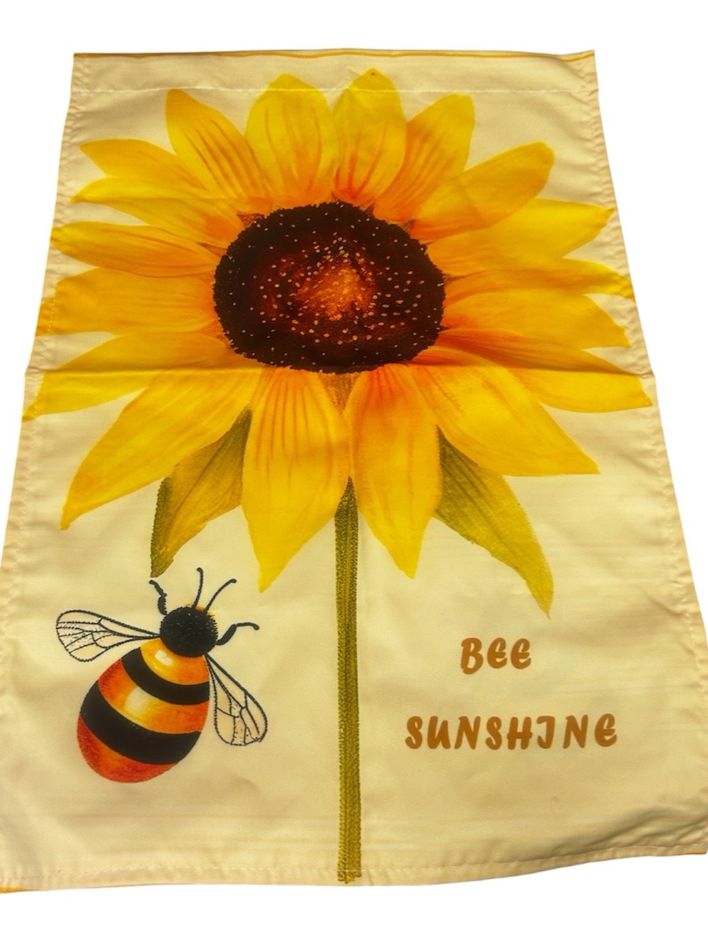 Bee Sunshine Sunflower Floral & Garden Yard Flag Outdoor Decor, Yellow